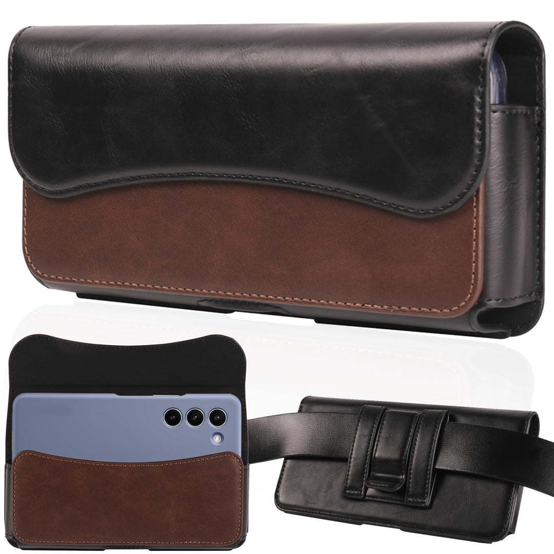 Handy Gürteltasche Premium Leder Tasche mit Gürtelclip Handytasche für Samsung Galaxy S24 Ultra S23