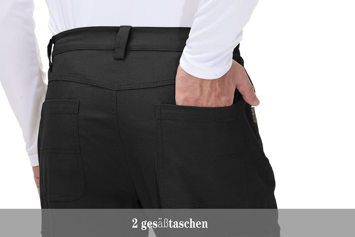 YSENTO Herren Cargohose Männer Arbeitshosen Stretch Chino Kargohosen Vintage Baggy Hosen Baumwolle 4
