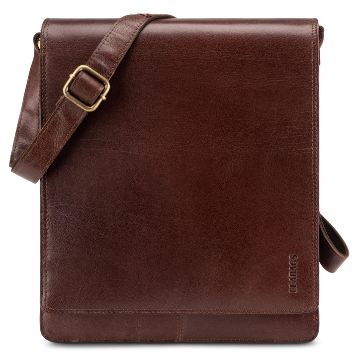 LEABAGS Unisex London Umhängetasche L Burgundy, L Burgundy