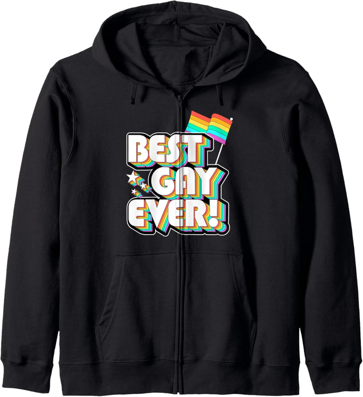 Best Gay Ever Funny Gay Pride Parade Retro Vintage Style Kapuzenjacke