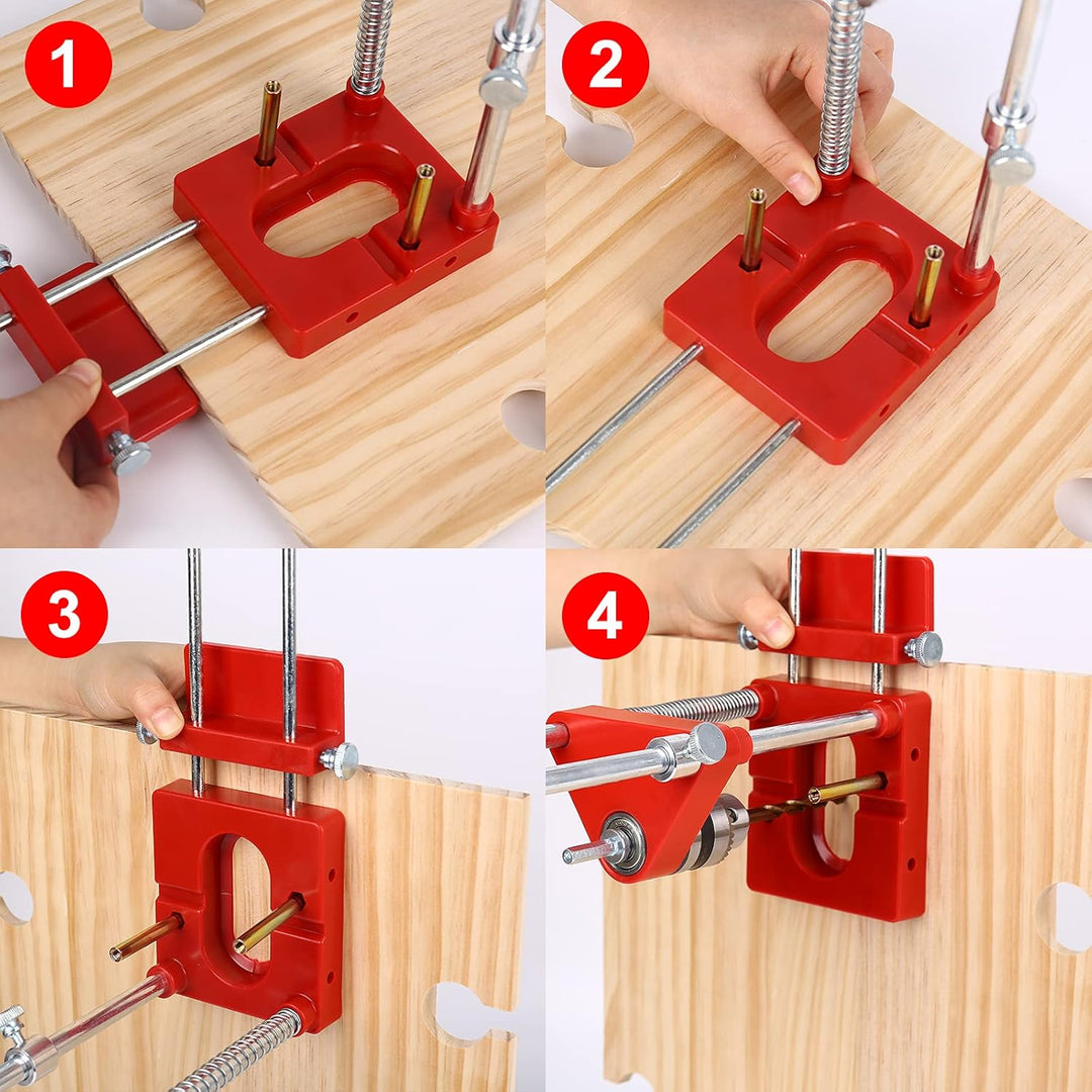 Adjustable Woodworking Drill Locator, Aluminium Punch Locator Drill Template Guide, Einstellbarer Lo