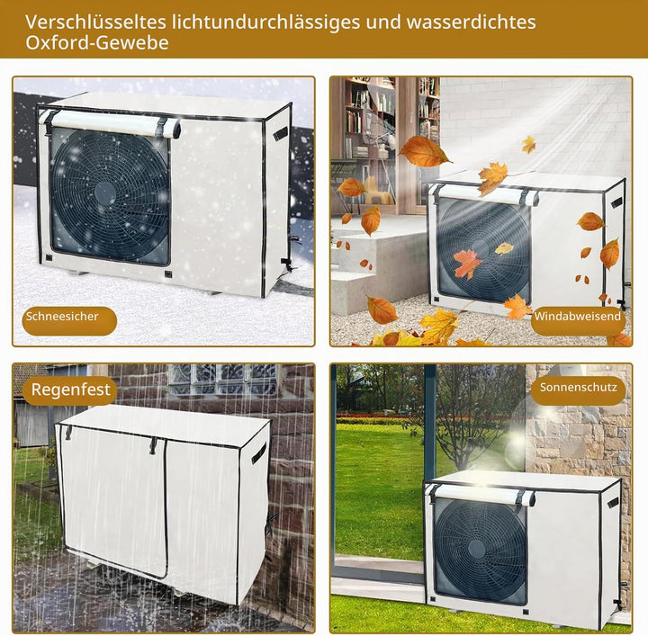 Sunsiou Klimaanlagenabdeckung Aussen 74x26x54cm, Abdeckung für Klimaanlage mit Schnalle, Wasserdicht