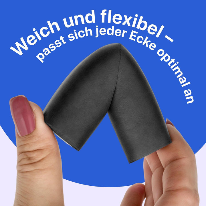 4.5m Schutzgitter und 4 Selbstklebende Ecken für scharfe Kanten und Ecken, Schwarz Komf-15BL, Komf-1