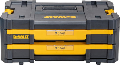 Dewalt DWST1-70706 T STAK-Box IV Doppelschubladen-Werkzeugbox (mit herausnehmbaren Innenteilern)