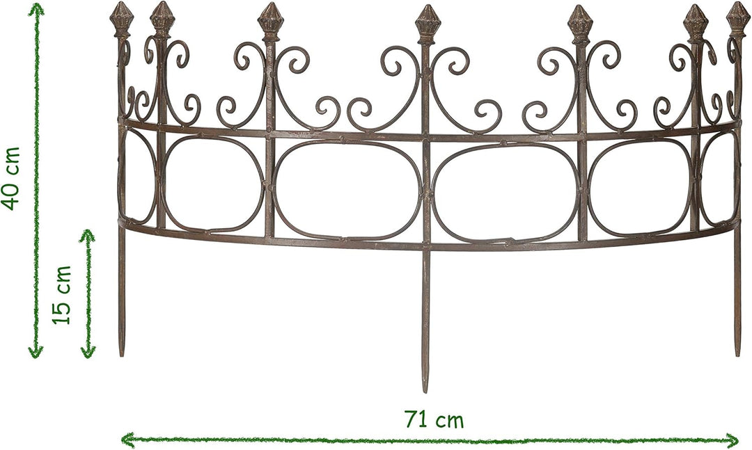 ecosoul Staudenhalter Strauchhalter Gartendeko Rost massiv halbrund Rankhilfe Metall Eisen Rostfarbe