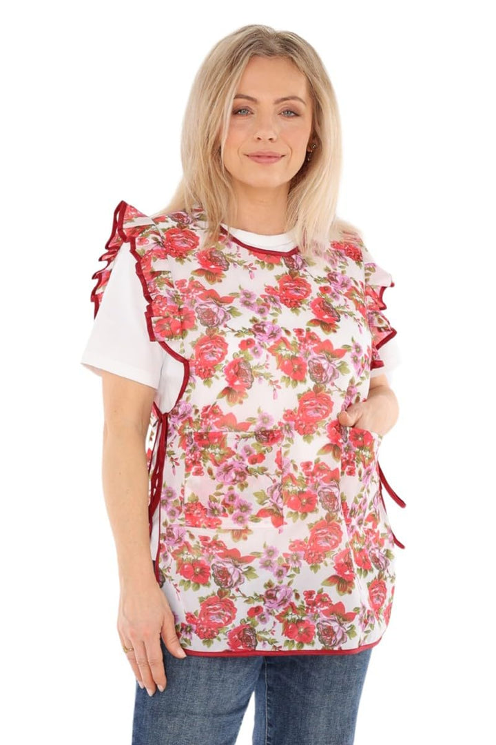 Schuerzenfabrik Chasuble Schürze Überwurf Dederon Nylon Nostalgie Rüsche XXL Modell 1, XXL Modell 1
