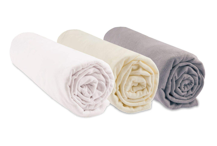 Lot de 3 Draps housse Coton Bio pour lit berceau 40x80 / 40x90 - 3 coloris disponibles (Noisette) Ha