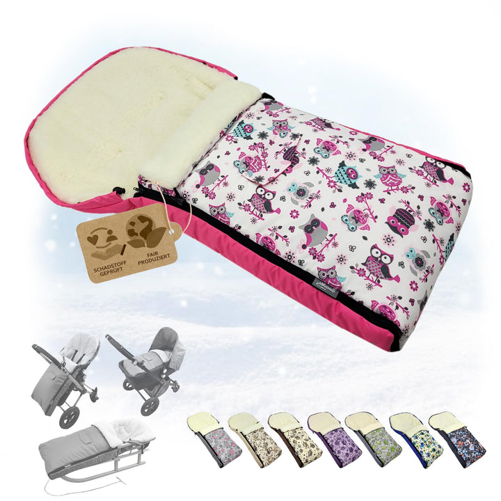 BAMBINIWELT universaler Winterfusssack (90cm oder 108cm), auch geeignet für Babyschale, Kinderwagen,