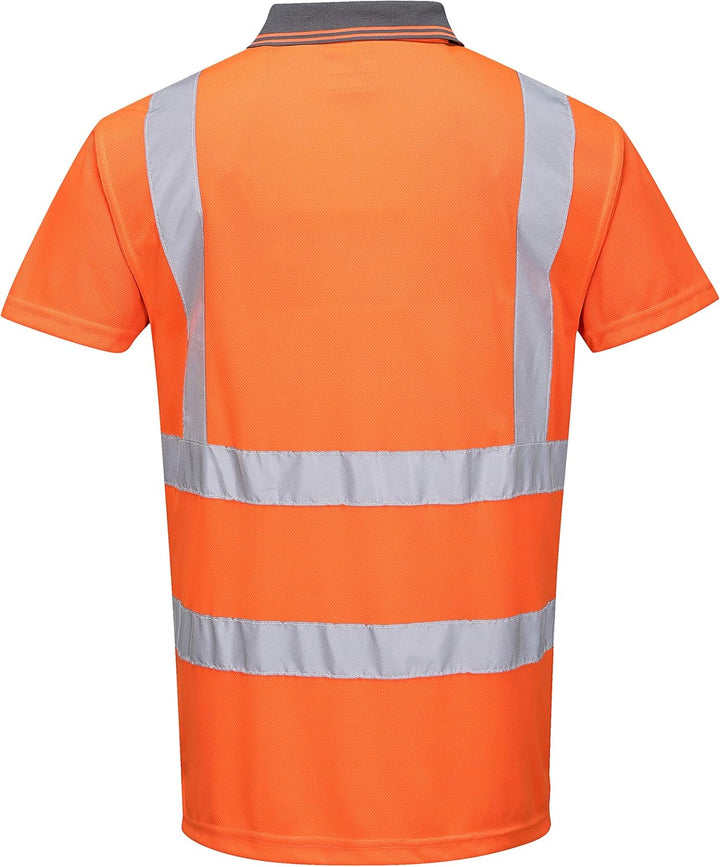 Portwest Herren Hi-vis Polo Kurzarm (1er Pack) XXL Orange, XXL Orange