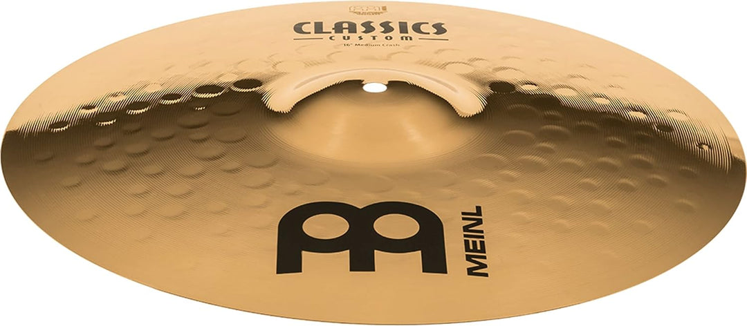Meinl Cymbals Classics Custom Brilliant Crash Medium 16 Zoll (Video) Schlagzeug Becken – Paar – (40,