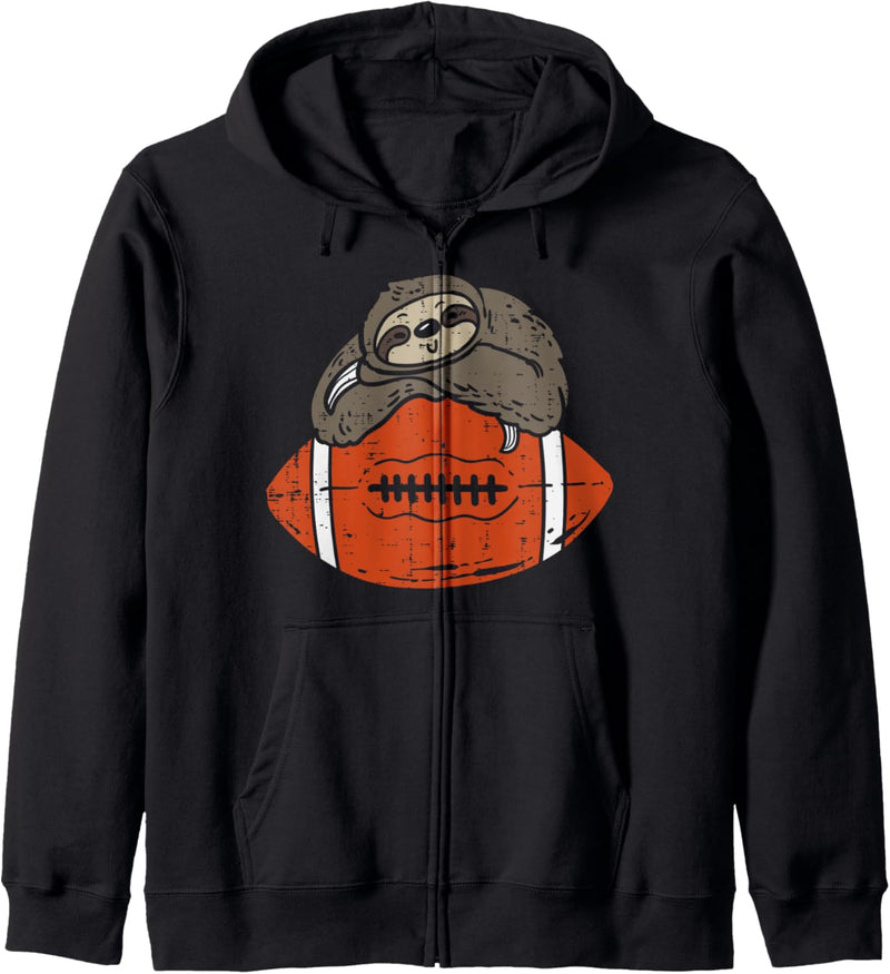 Faultier American Football Cute Sports Lazy Männer Frauen Kinder Kapuzenjacke