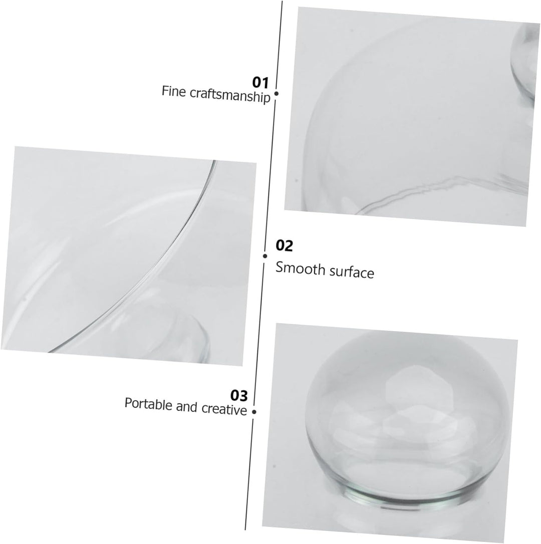 Housoutil Glas Haube Glasglocke Kuchenglocke Glashaube Käseglocke Glasdom Tortenplatte Haube Kucheng