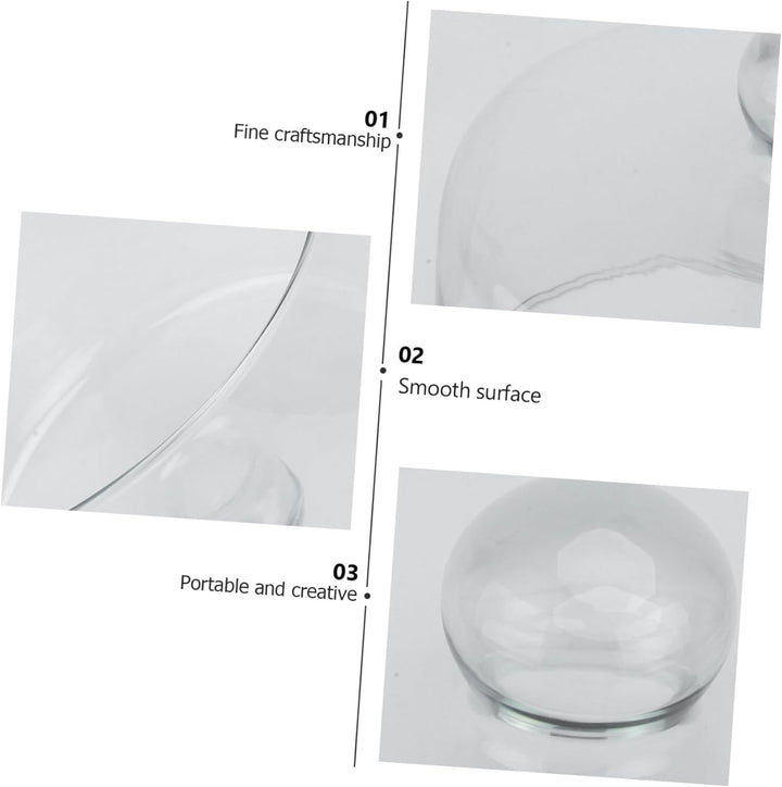 Housoutil Glas Haube Glasglocke Kuchenglocke Glashaube Käseglocke Glasdom Tortenplatte Haube Kucheng