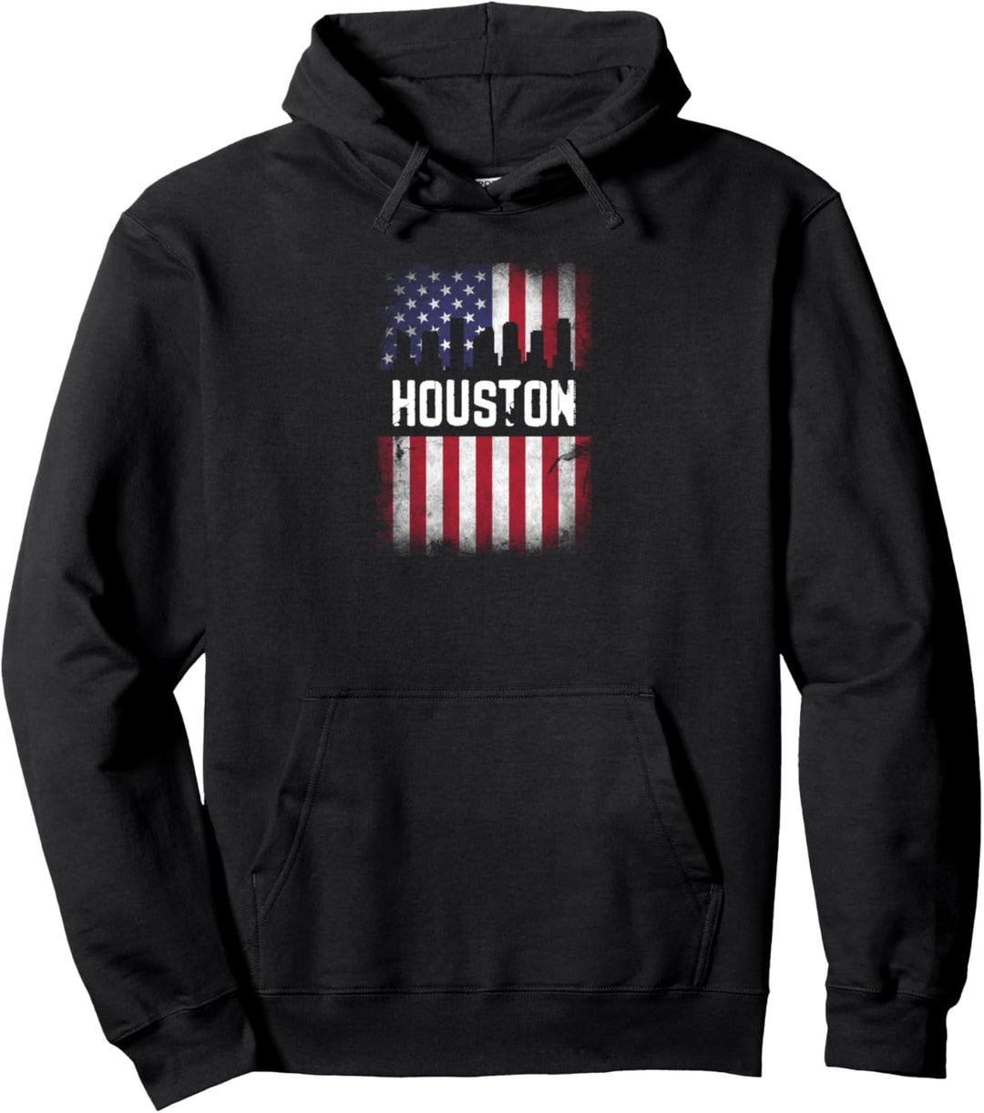 Houston USA Flagge Design für stolze Houstonian Pullover Hoodie