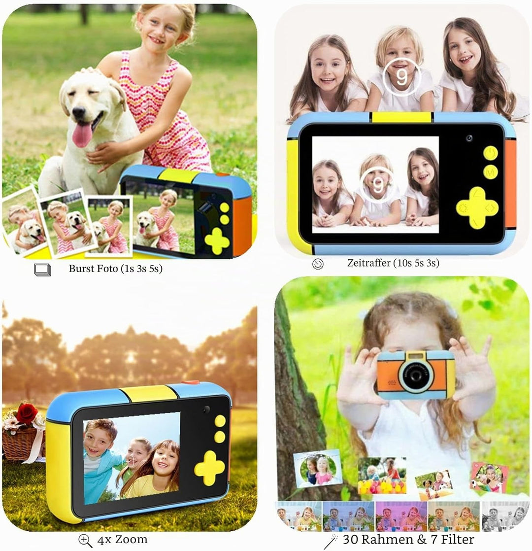 YunLone Kinderkamera Digitale Kamera Kinder 1080P HD Video Camera mit 32GB SD, Kids Selfie Camera fü
