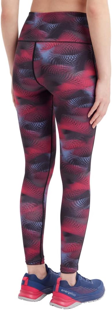 ENERGETICS Damen Leggings Kapinem 1/1 XS Aop-/Red Wine/Blue, XS Aop-/Red Wine/Blue