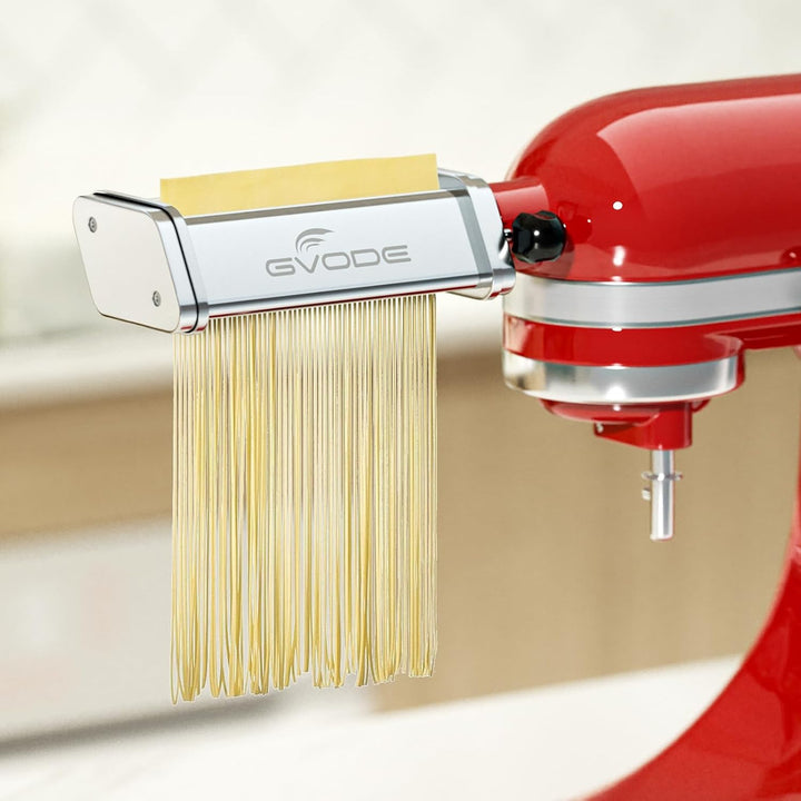 Nudelaufsatz für KitchenAid Standmixer mit Reinigungsbürste, inklusive Nudelblattwalze Spaghettischn