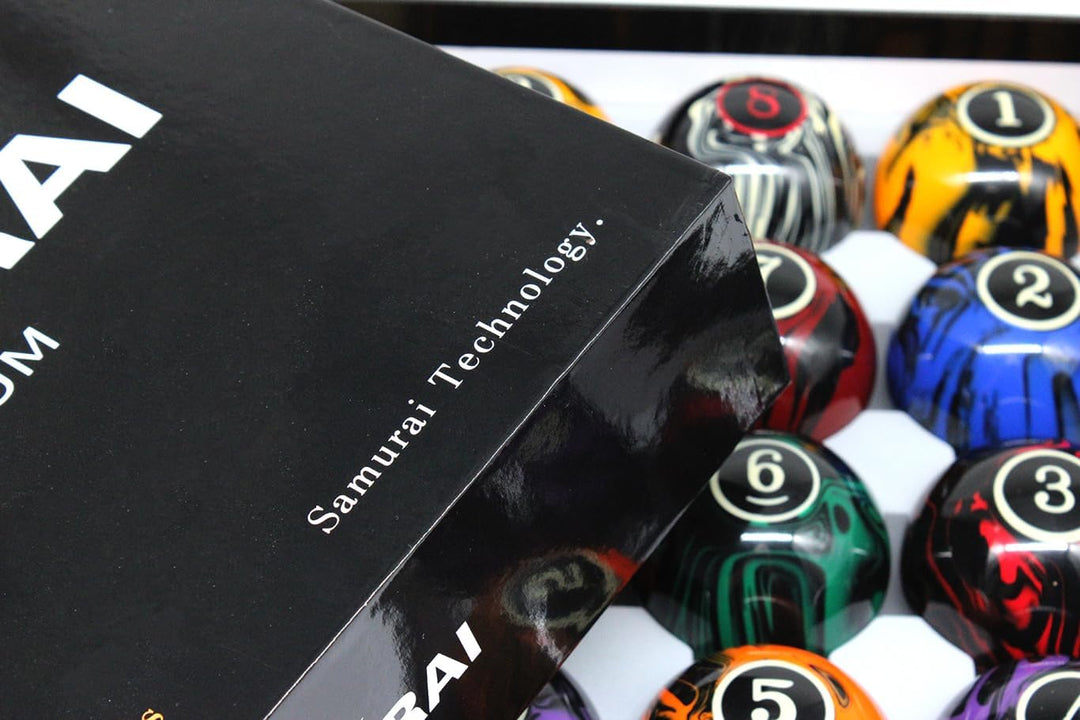 Billardkugeln Kugelset Samurai Palladium Black Style, Pool, 57.2 mm