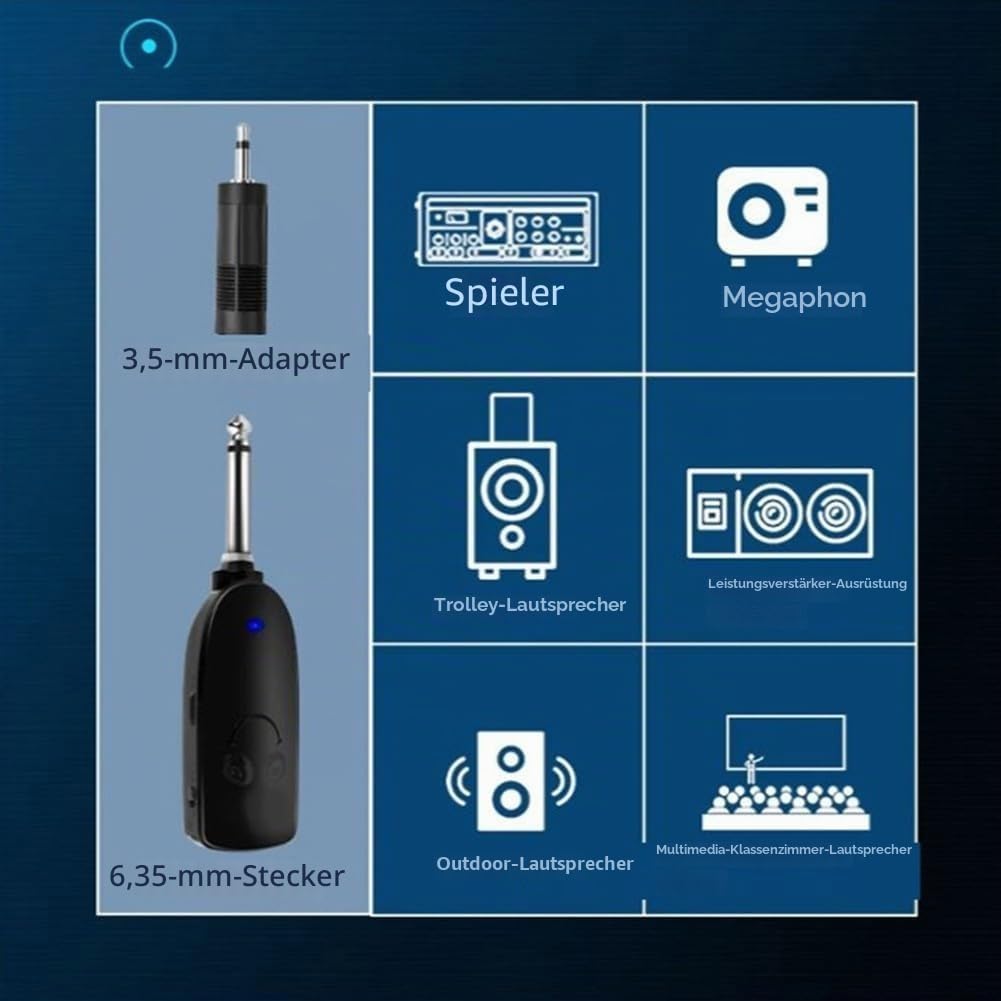 UHF Wireless Instruments Mikrofon, Saxophon Mikrofon, Drahtloser Empfänger und Sender, für Saxophon