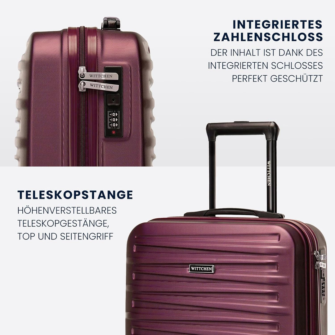 WITTCHEN Skyspeed Line Kabinenkoffer Kleines Kabinengepäck ABS Hartschalenkoffer Reisekoffer Rollkof