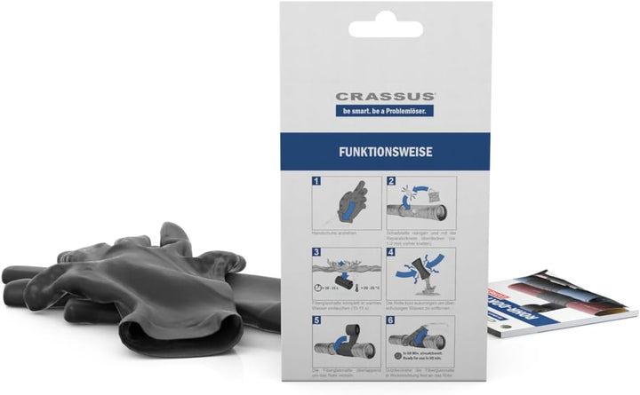 Crassus CRA70106 Rohr-Doktor Extreme Rohrreparaturset, schwarz, bis 110 mm, bis 110 mm