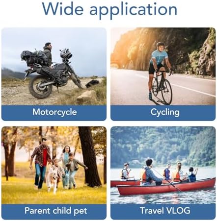 Tonysa WiFi Actionkamera, 1080P HD, Weitwinkel, Tragbare Dashcam für Radfahren, Motorrad-Vlogging, m