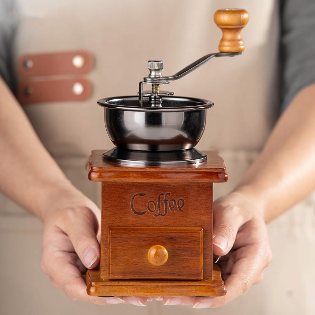 Manuelle Kaffeemühle mit Mini Vintage Kaffeemühle zum Mahlen Von Kaffeepulver
