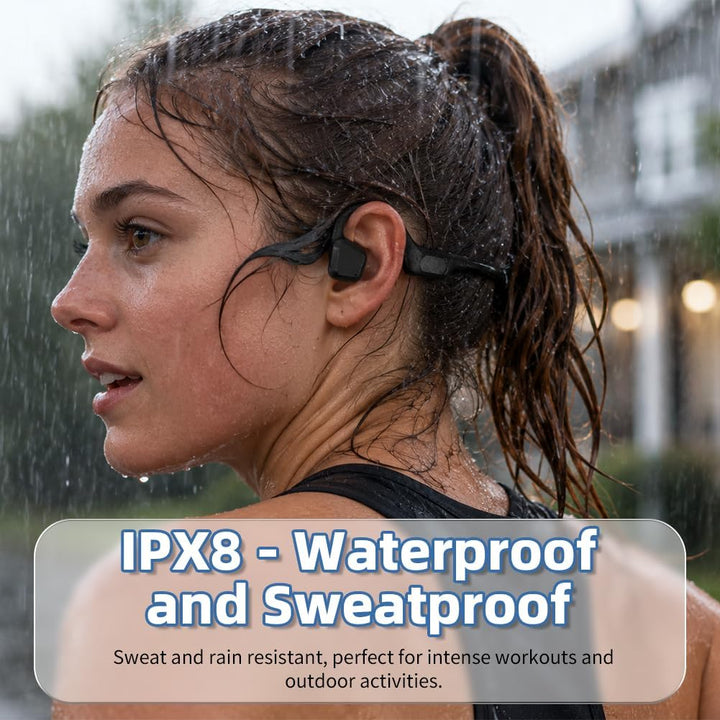 Knochenschall Kopfhörer, Open Ear Bluetooth 6.0 Kopfhörer Kabellos, 14 Std Wiedergabe Bone Conductio