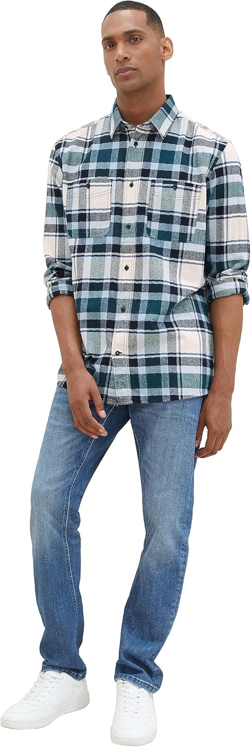 TOM TAILOR Herren THERMOLITE® Regular Tapered Fit Jeans 30W / 32L 10118 - Used Light Stone Blue Deni