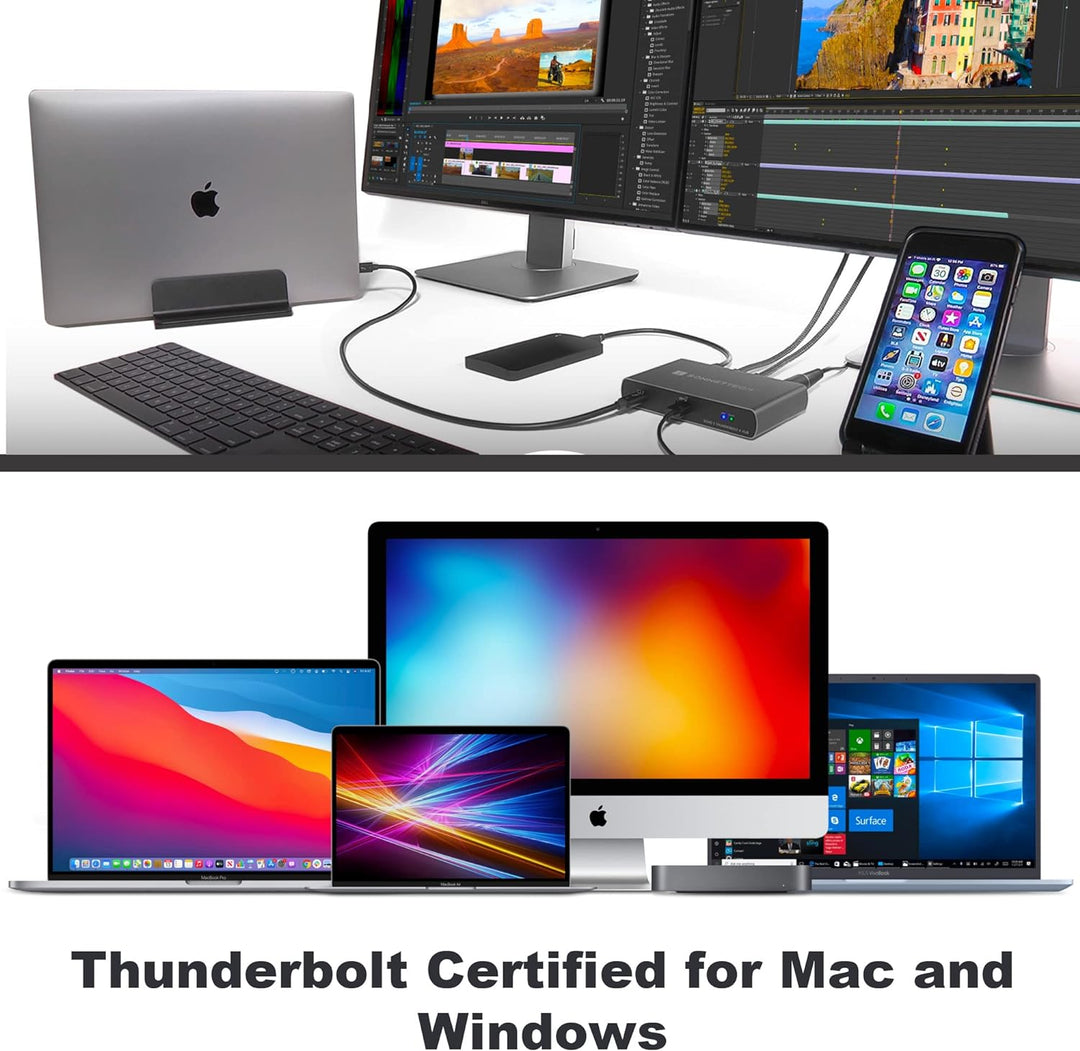 Sonnet Echo 5 Thunderbolt 4 Hub - Kompakter universeller Thunderbolt-4-Hub mit Vier Thunderbolt-4-Po