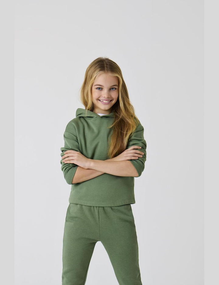 KIDS ONLY Mädchen Kogfave L/S Hood SWT Noos Kapuzenpullover 122-128 Hedge Green, 122-128 Hedge Green