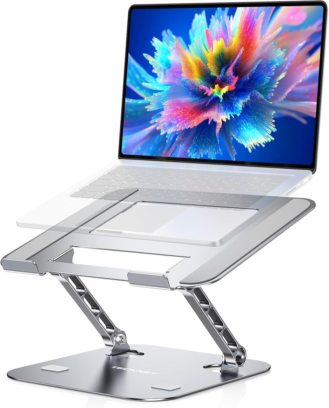 TECKNET Laptop Ständer Höhenverstellbar und Drehbar, Ergonomische Laptop Halterung Schreibtisch, Not