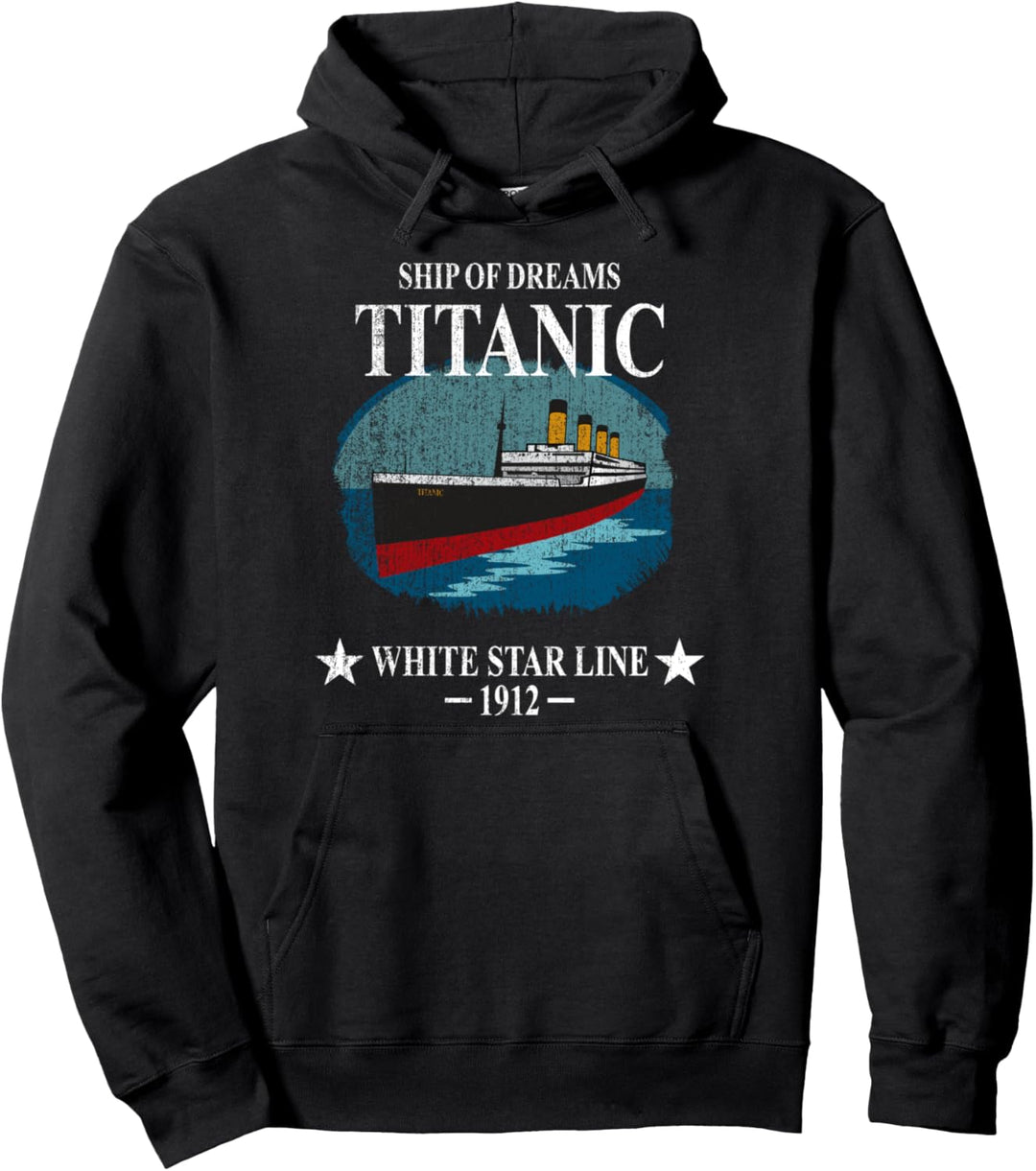 A 1912 Vintage Titan Reise Cruise Ship Sohn Mädchen Kinder Pullover Hoodie