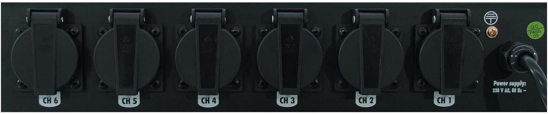 EUROLITE Board 6-S mit 6x Schutzkontakt | Panel mit 6 Schaltern zum getrennten Schalten von 6 Schutz