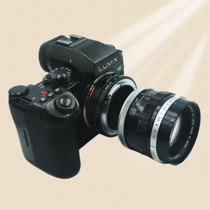 PHOLSY Objektivadapter mit Blendenhebel Kompatibel mit Canon FD auf L Mount für FD FL Objektiv und L