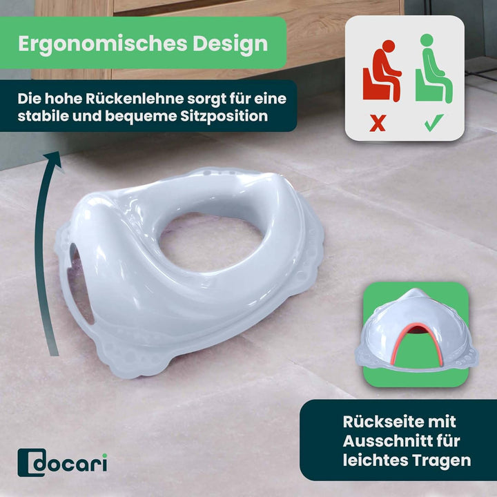 Toilettentrainer mit Treppe als Set Wahl blau – Toilettensitz Kinder und Stufenhocker für Kinder – T