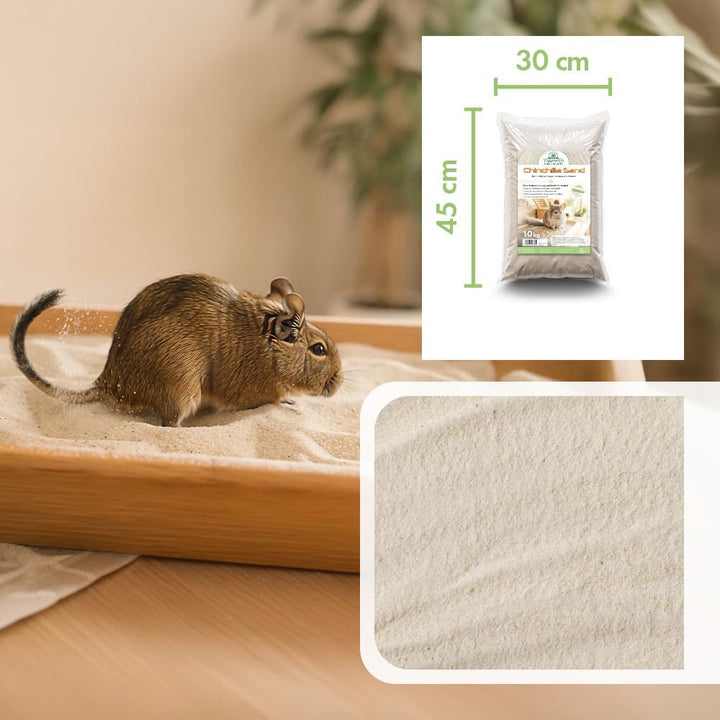 Chinchillasand 25 kg – feiner Badesand aus Quarzsand Nager Chinchilla Sand 25.0 Kilogramm, 25.0 Kilo