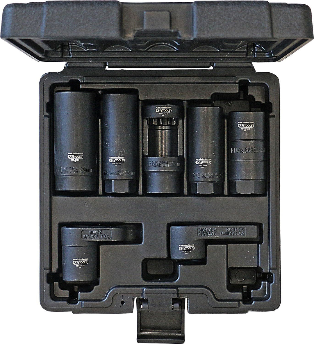 KS Tools 150.2100 3/8"+1/2" Sensoren-Stecknuss-Satz, 7-tlg.