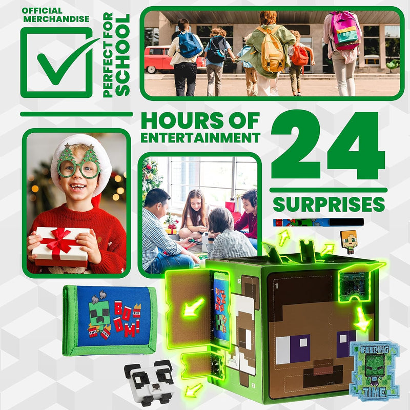 Minecraft Adventskalender 2023 Kinder - 24 Überraschungen, Schreibwaren, Spielzeug Ab 3 Jahre Junge