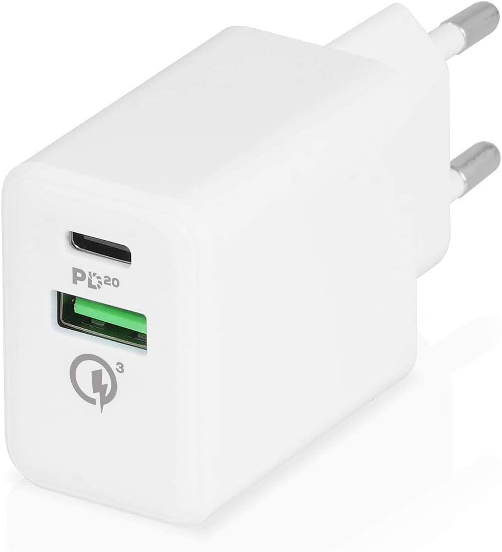 Wicked Chili 2X 20W Dual USB-Netzteil mit USB-A und USB-C Anschluss, Fast Charge Adapter Bundle, Uni