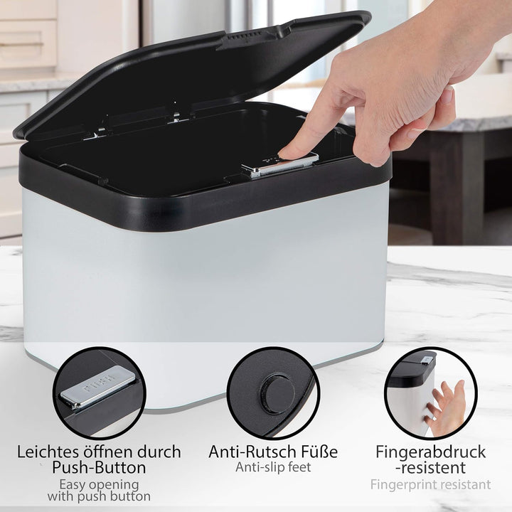 ONVAYA® Biomülleimer für die Küche | Komposteimer mit Deckel | Abfallbehälter aus Edelstahl für Biom