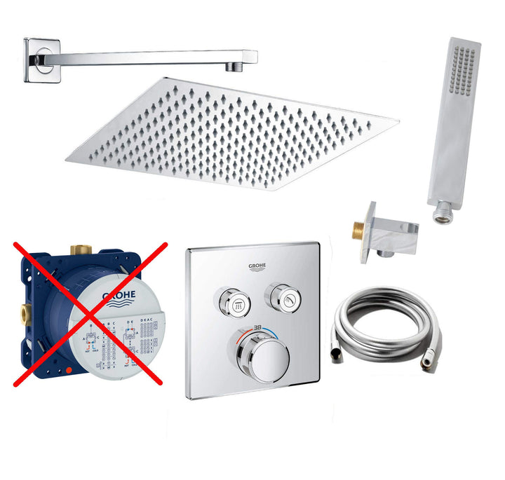 vanvilla Duschsystem mit Unterputz Duscharmatur von Grohe SmartControl Thermostat und vanvilla Regen