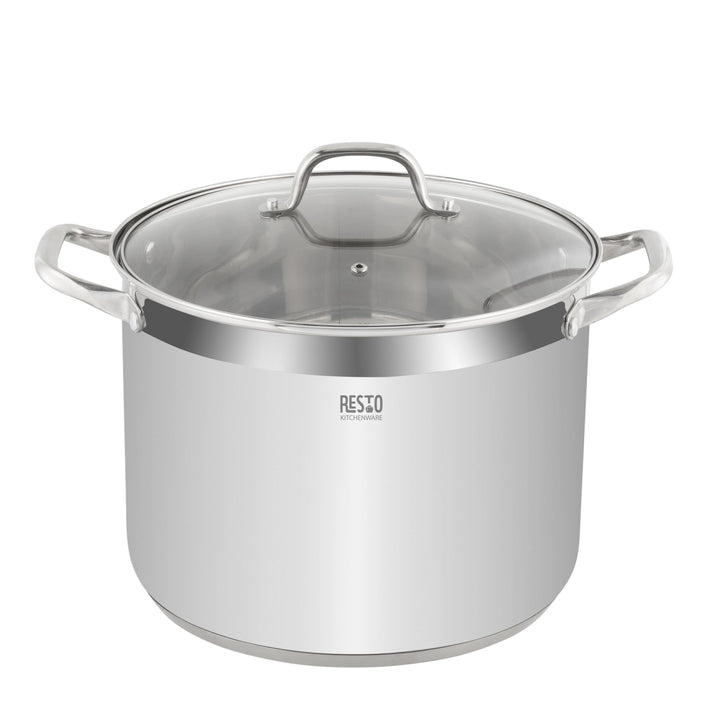 RESTO Edelstahltopf 28cm - Suppentopf, Universaltopf 13 L - Schmortopf mit Deckel - Topf für alle He