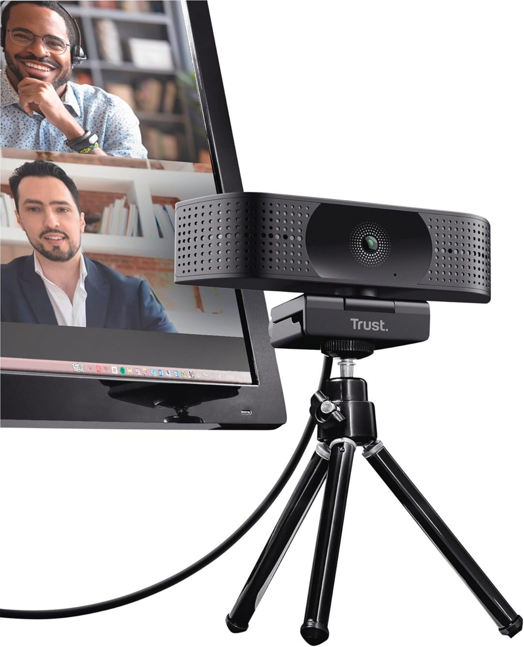 Trust Teza 4K Ultra HD Webcam, 3840x2160 mit 2 Mikrofonen und Autofokus, 30 FPS, USB Plug & Play, We