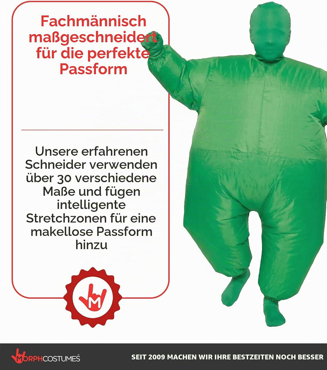 Morph Grünes Aufblasbares Kostüm für Kinder, Megamorph - Einheitsgrösse Grün Kinder, Grün Kinder