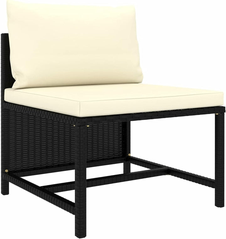 Festnight Lounge Sofa 3-TLG. Modular-Mittelsofa Garten-Sofagarnitur mit Auflagen Gartensofa Gartenmö