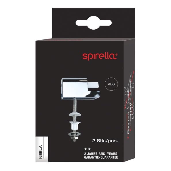 Spirella WC-Sitz-Scharniere aus verchromtem Kunststoff für Neela WC-Sitze, Verchromt