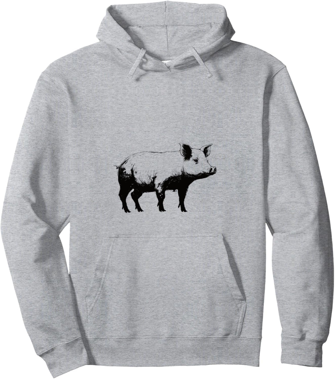 Schweineschablone Weiss Und Schwarz Pullover Hoodie