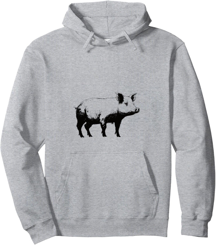 Schweineschablone Weiss Und Schwarz Pullover Hoodie