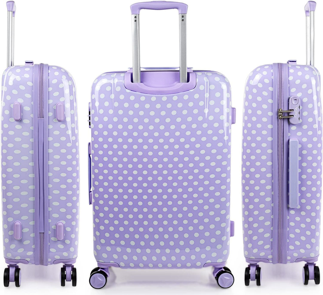 ITACA - Kinderkoffer Set - Kabinenkoffer Leichtgewicht abs/polycarbonat mit 360° Rollen, Verstellbar